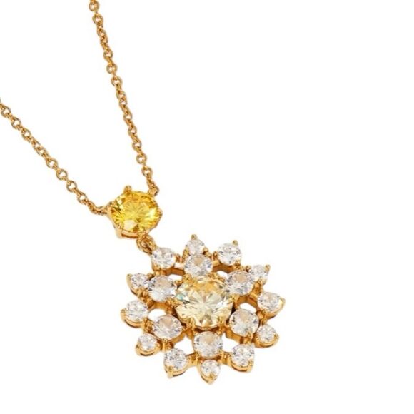 Eliot Danori Cubic Zirconia & Crystal Snowflake Pendant Necklace - Picture 1 of 5